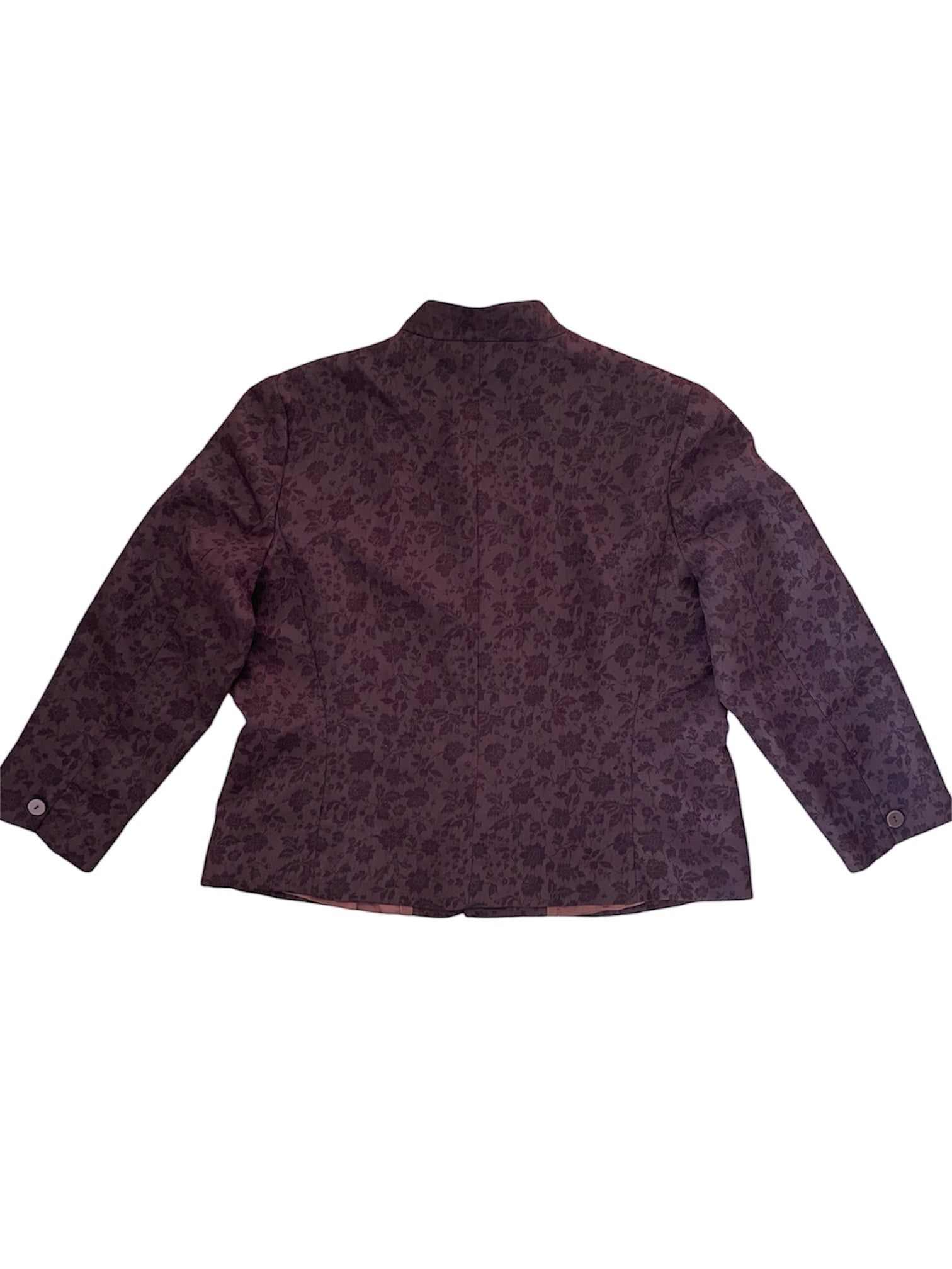 Vintage 90s Chocolate Brown Jacquard Blazer
