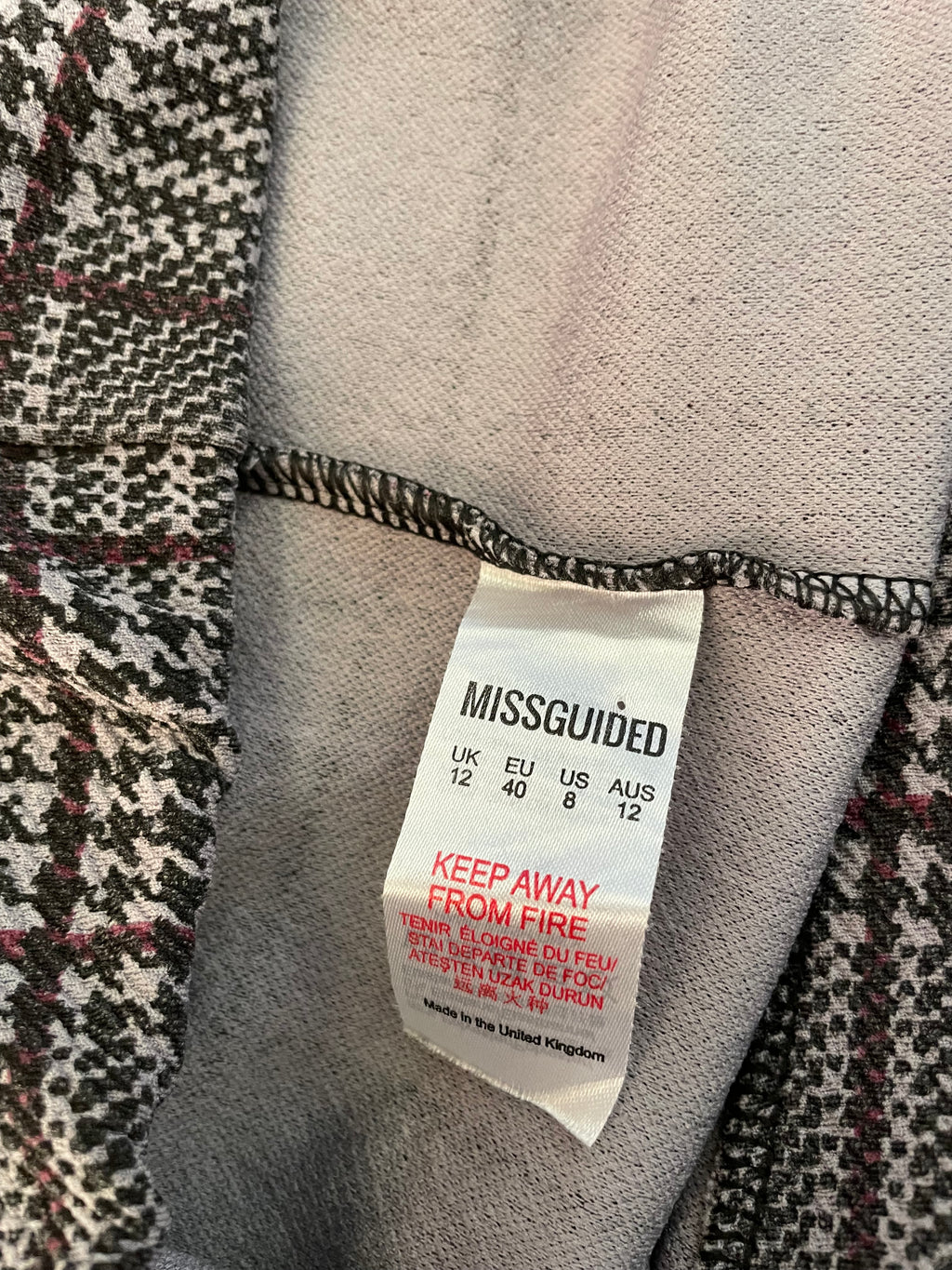 Plaid & Houndstooth Stretch Flare Pants