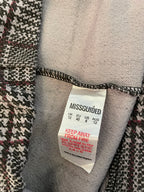Plaid & Houndstooth Stretch Flare Pants