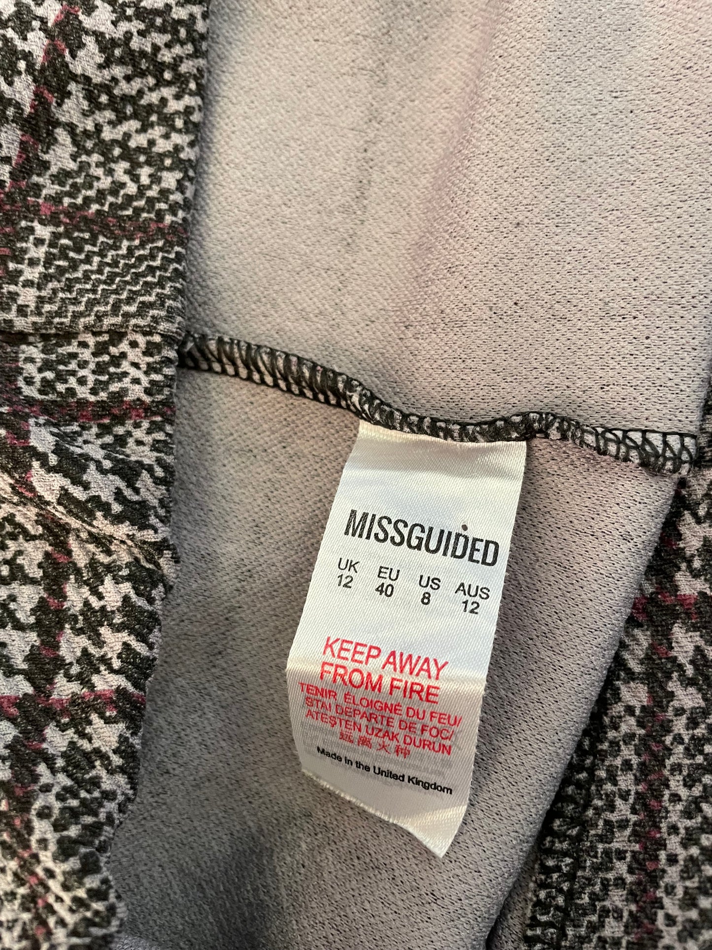 Plaid & Houndstooth Stretch Flare Pants