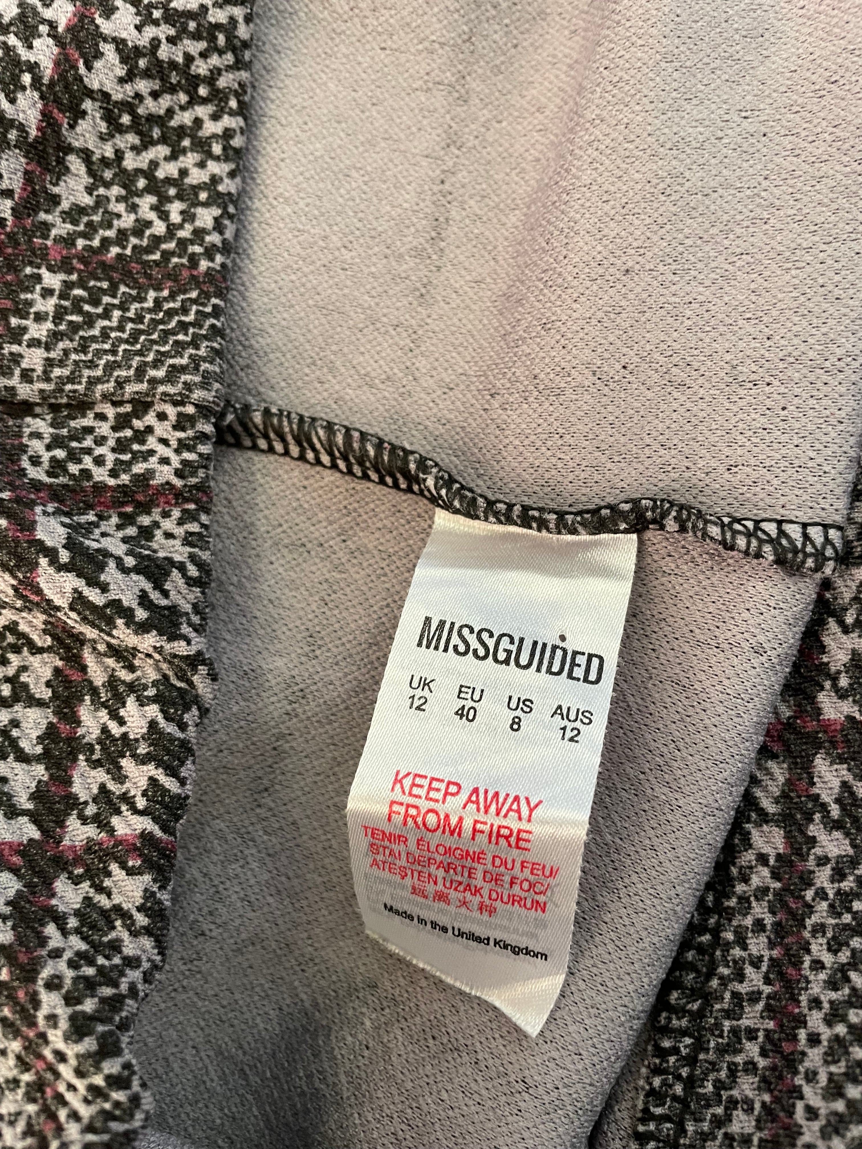 Plaid & Houndstooth Stretch Flare Pants
