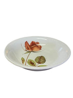 Red Rose Bowl and Trinket Dish Set of 2 VTG