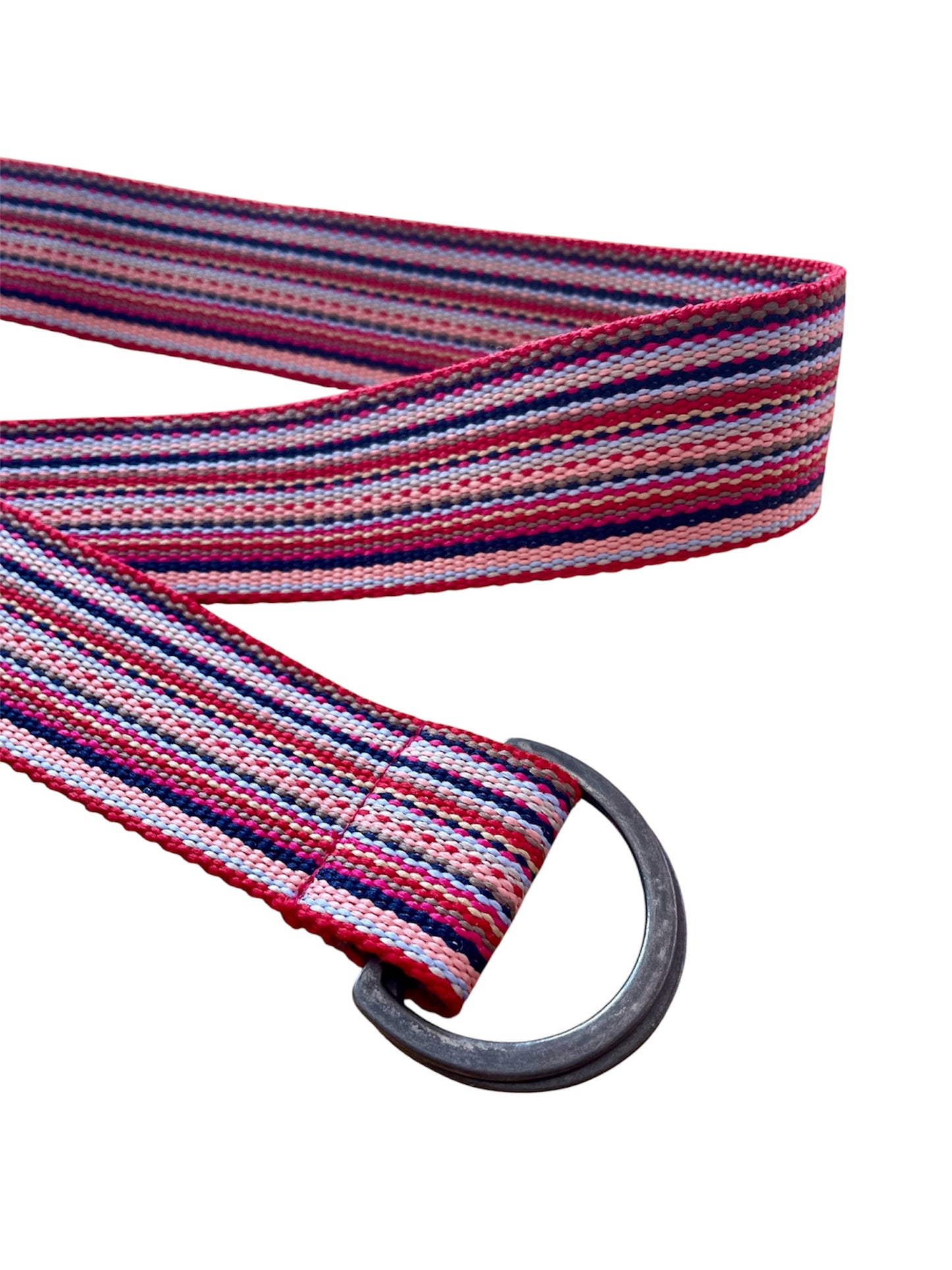 Multicolour striped military style belt