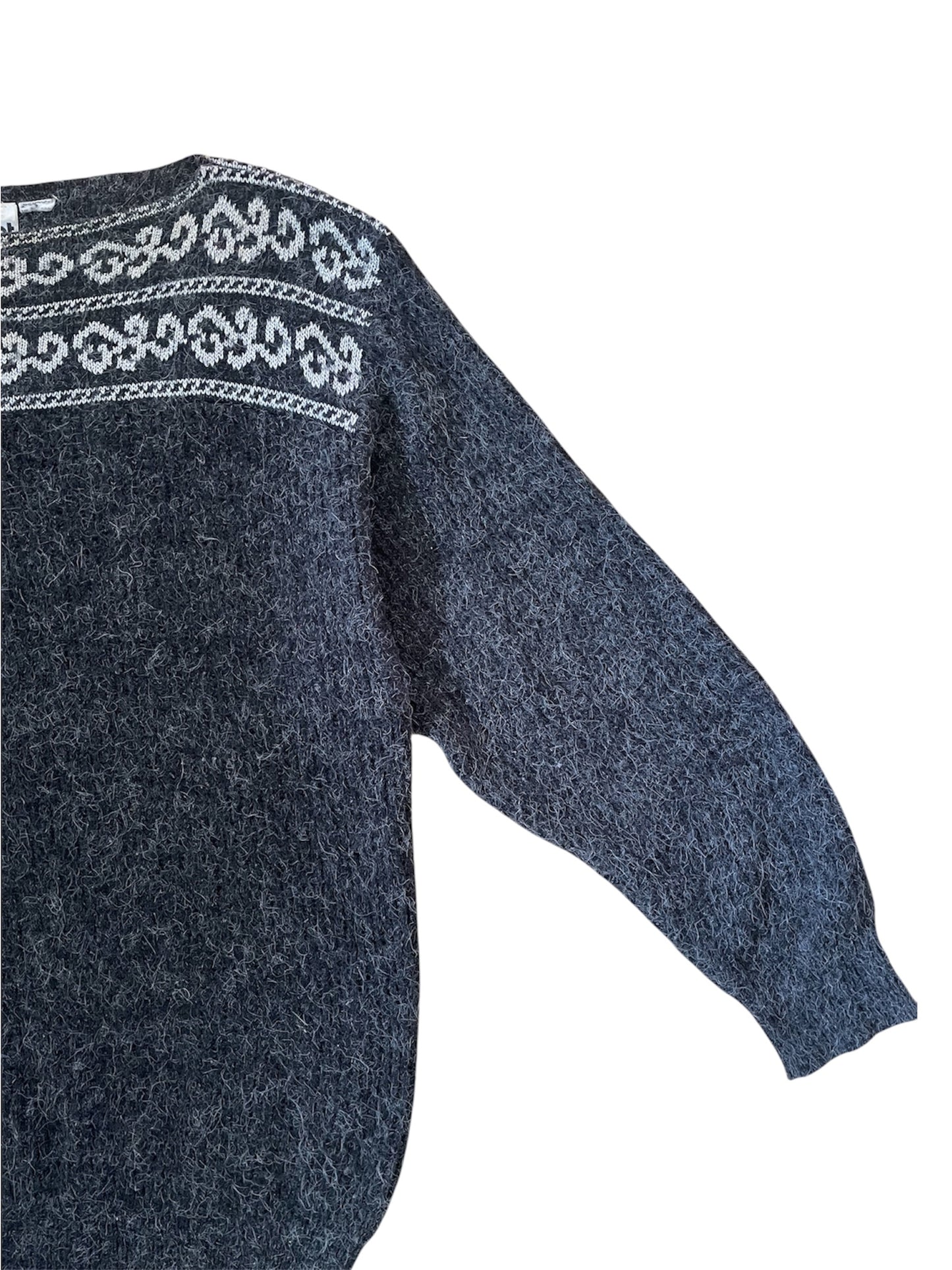 80s Vintage Wool Blend Sweater Dress