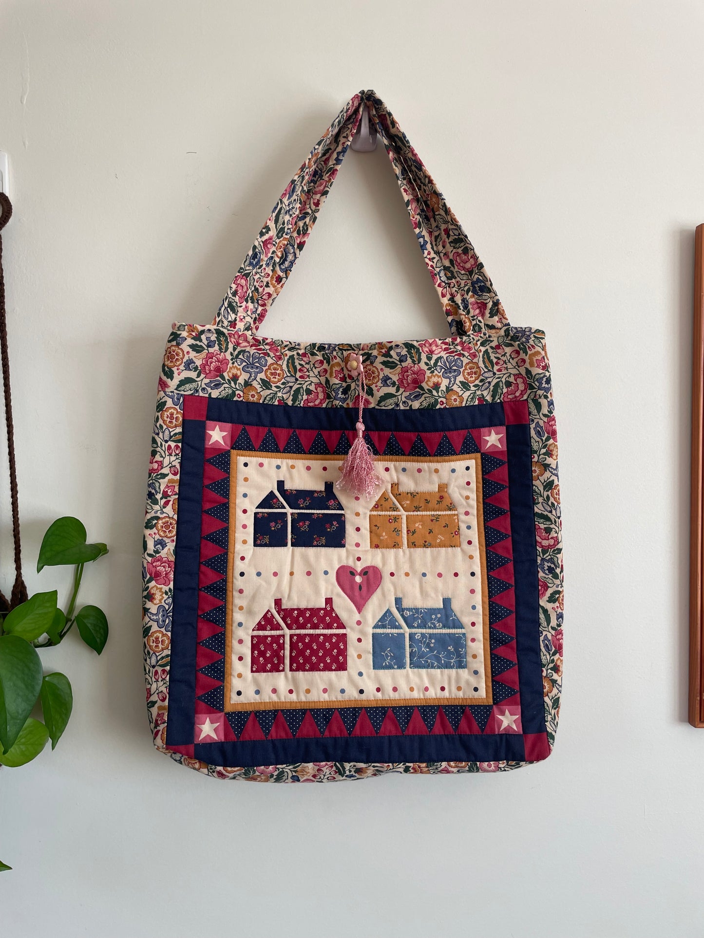 Quilted Patchwork Tote Bag