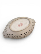 Floral Trinket Dish with Gold Trims Pink & Blue Flowers