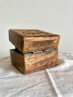 Hand Carved Small Wooden Trinket Box