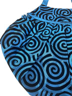 Short Strap Velvet Swirl Shell Hobo Bag