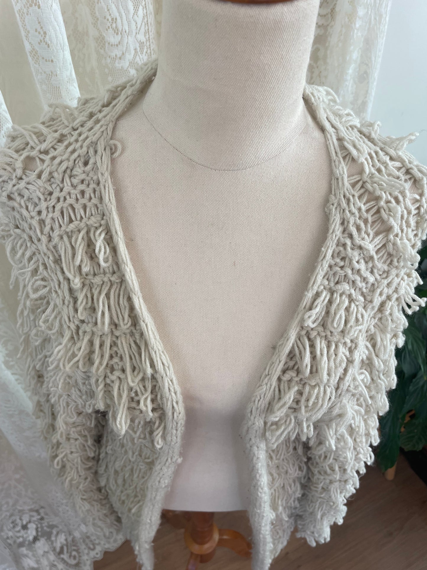 Loopy Mid Length Knit Cardigan