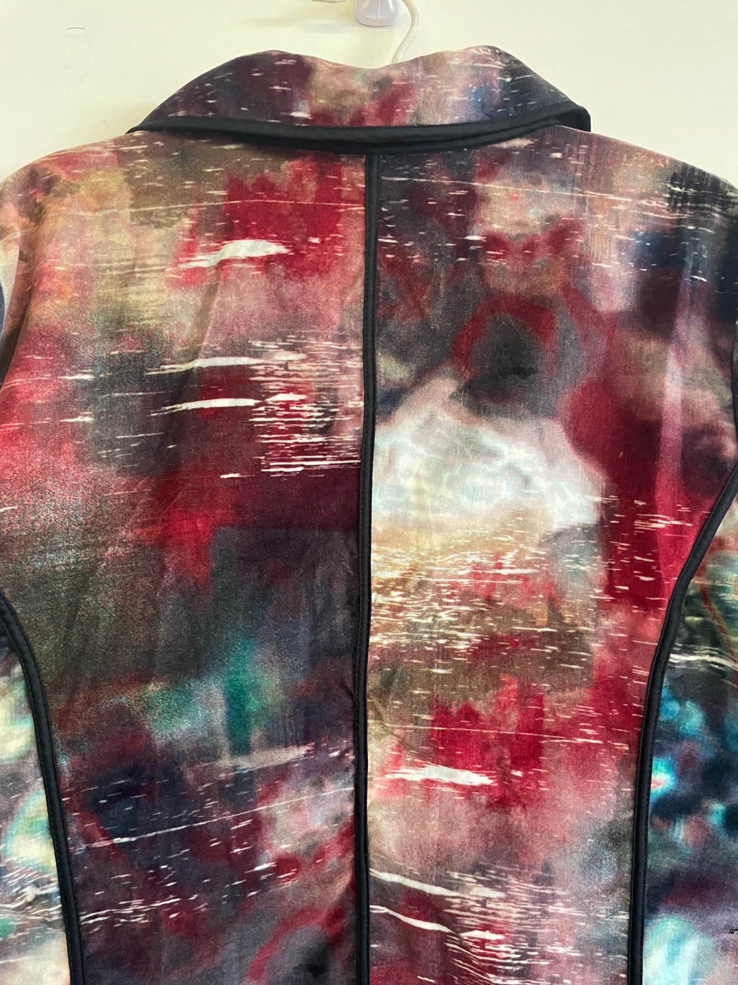 Velveteen Multicoloured Jacket with Leopard Print Lining