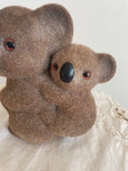 60s/70s Flocked Koala & Baby Money Box