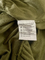 Olive Green Velvet Peasant Style Mini Dress