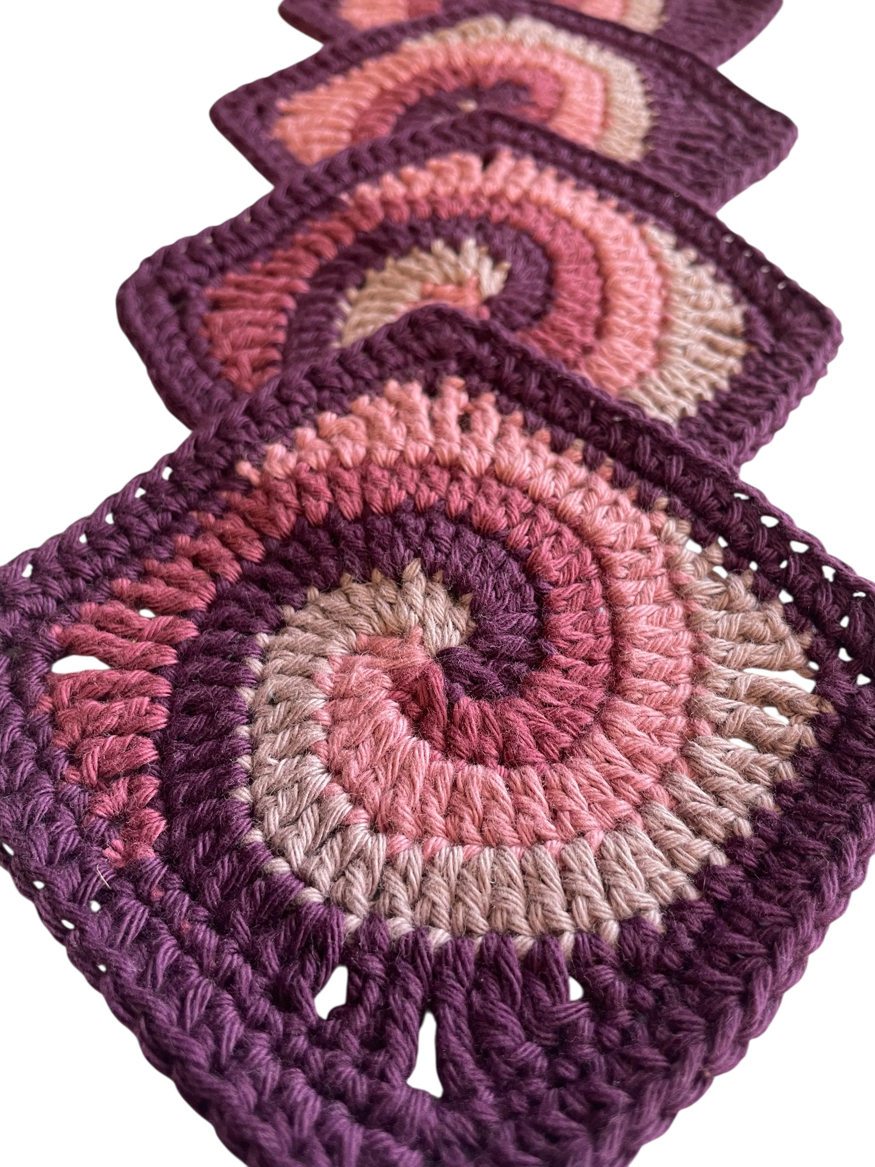Crochet coasters Set of 4 - Purple Swirl