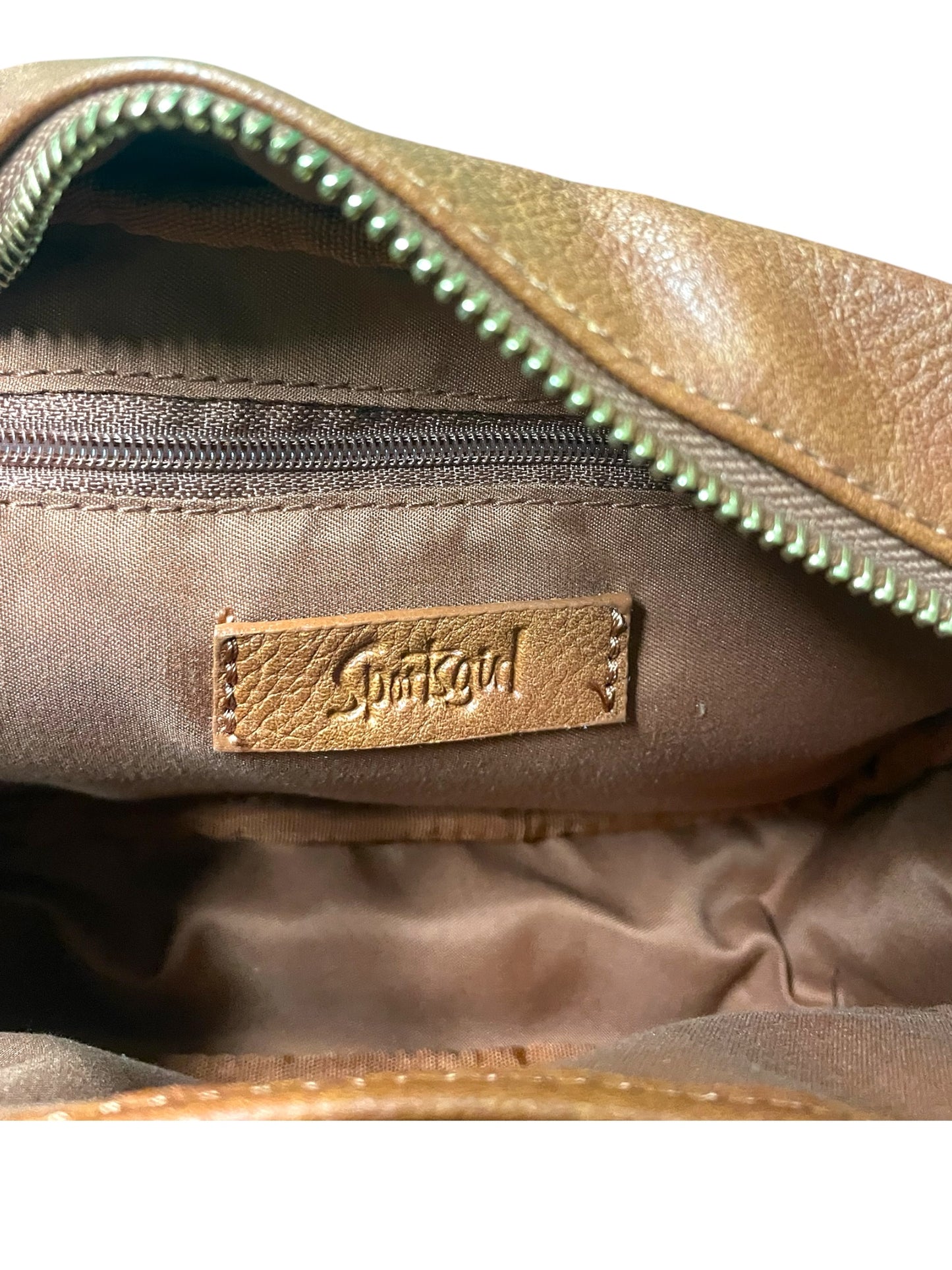 Tan Crossbody Faux Leather Bag with Tassel