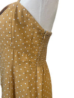 Preloved - Mustard polka dot dress - Sz M