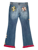 Upcycled Hand Embroidered Patchwork Jeans