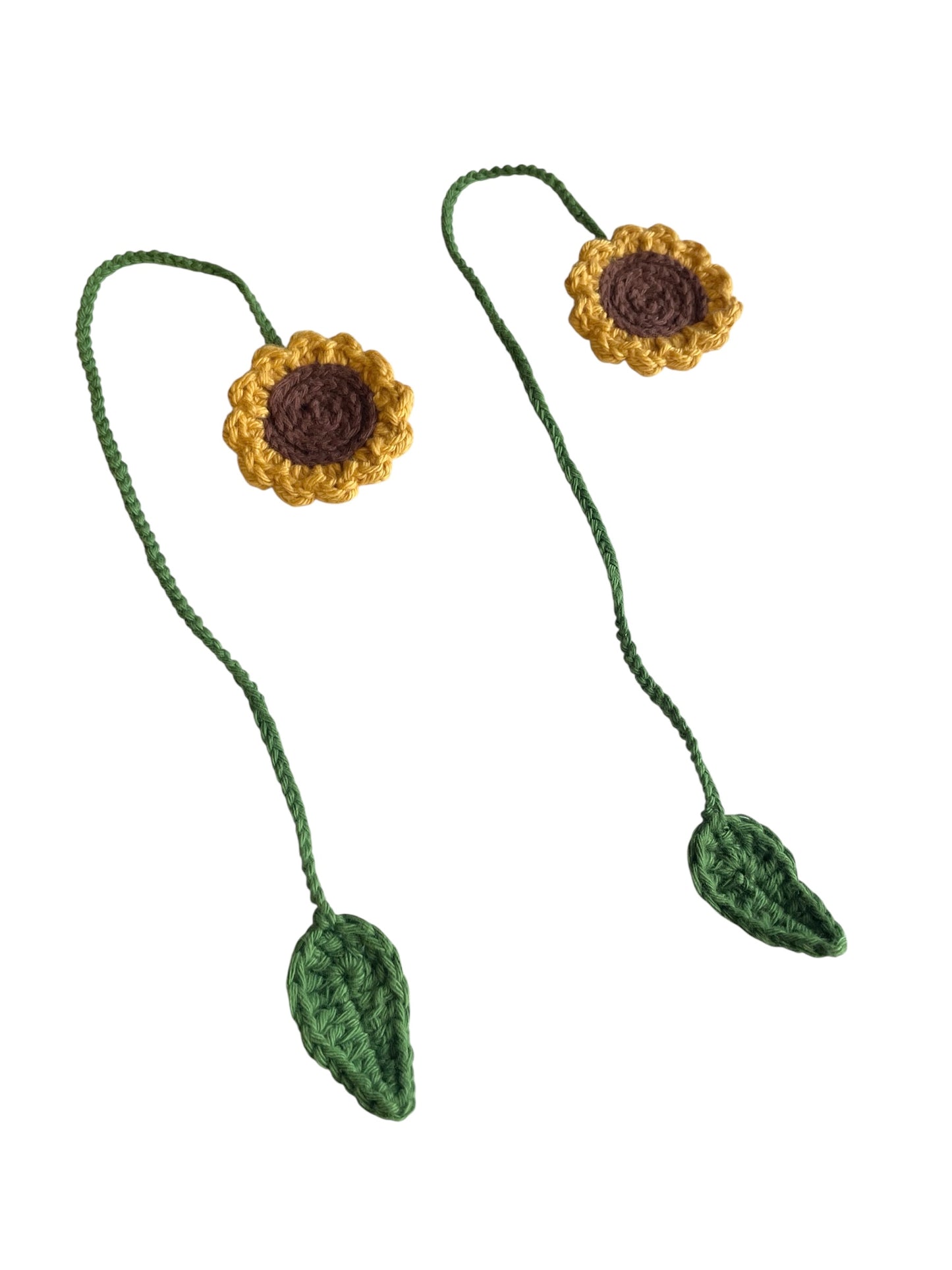 Sunflower bookmark in deep green
