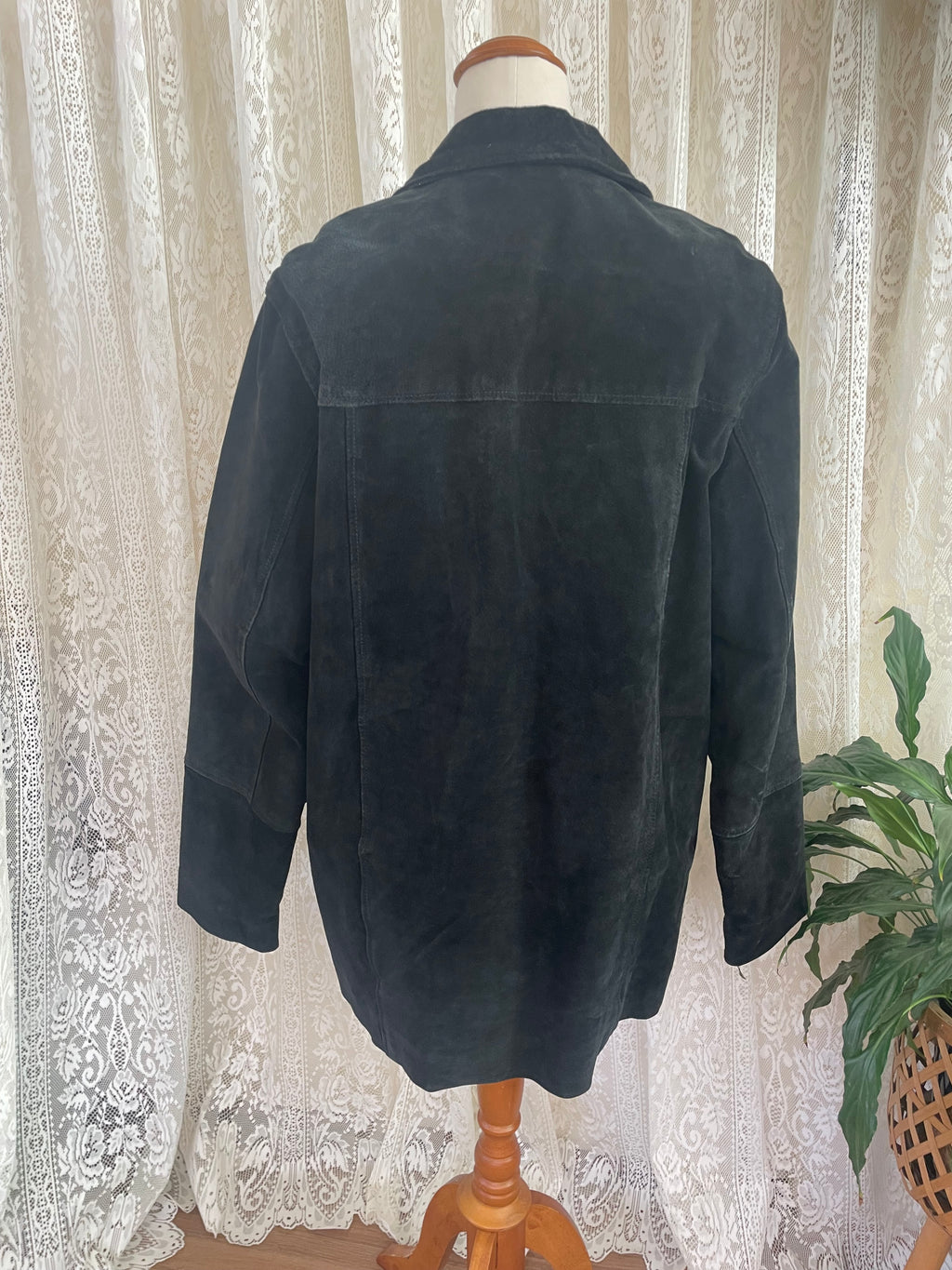 Black suede jacket Sz 12