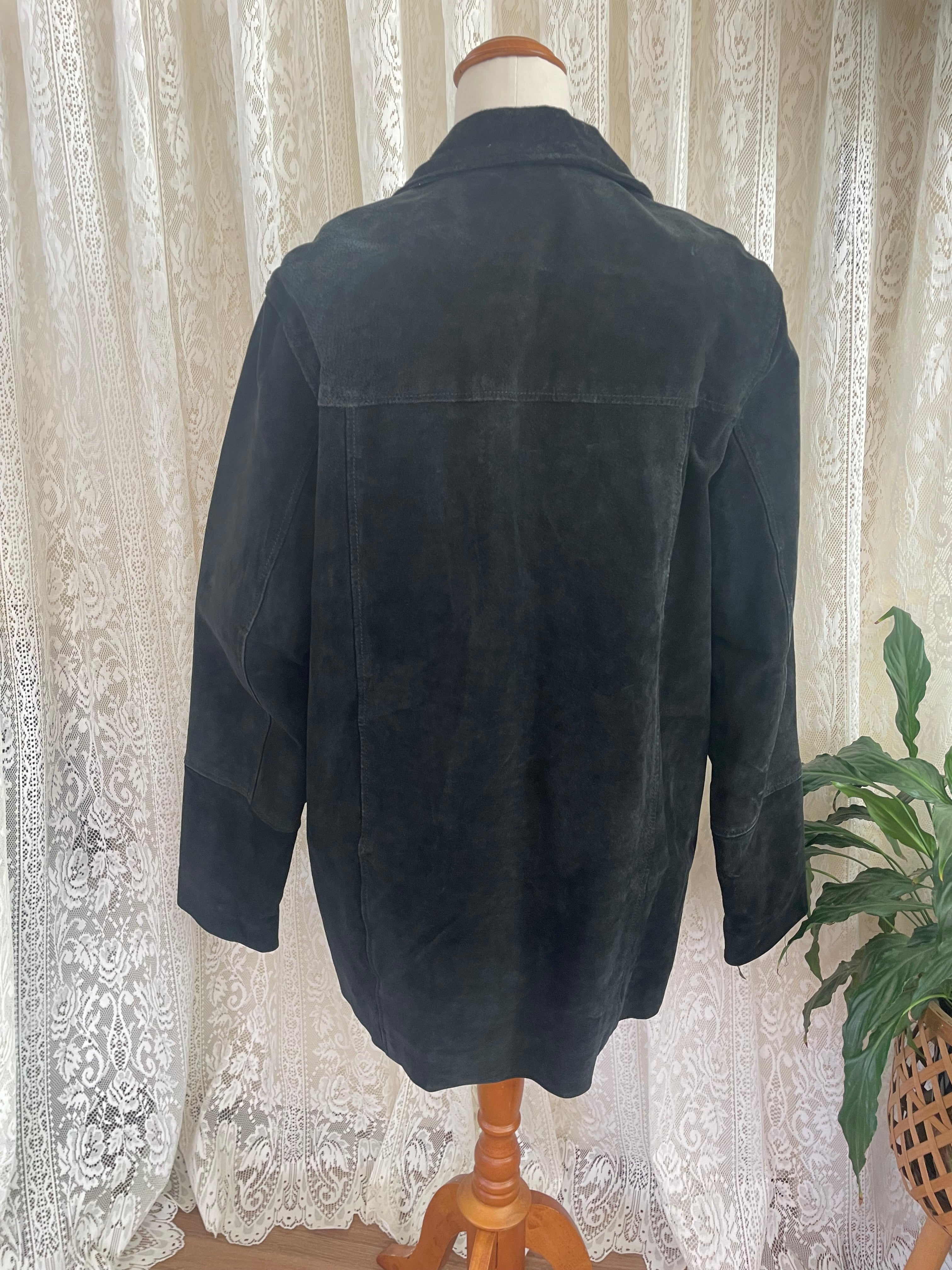 Black suede jacket Sz 12