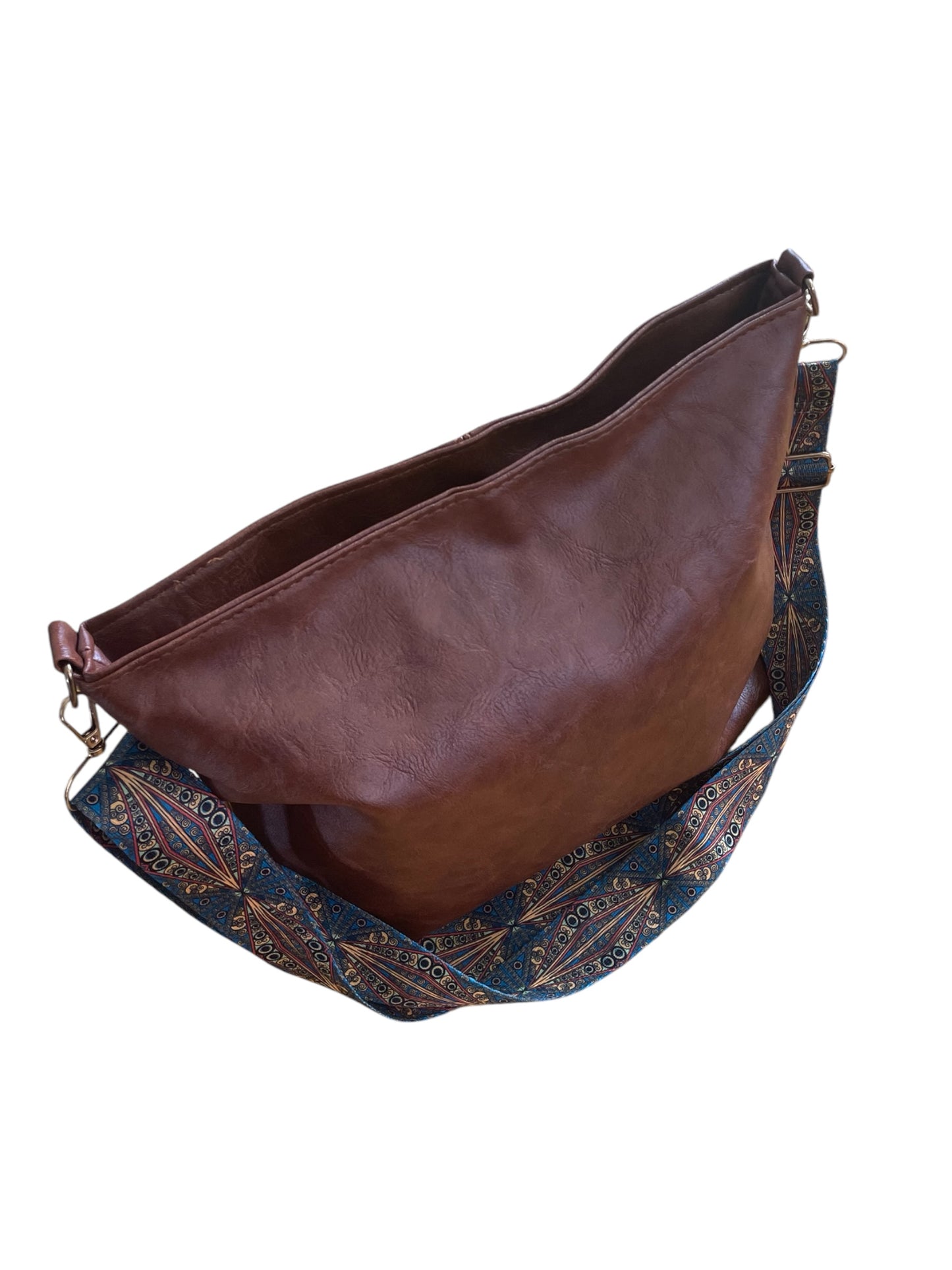 Faux Leather Chocolate Brown Bag