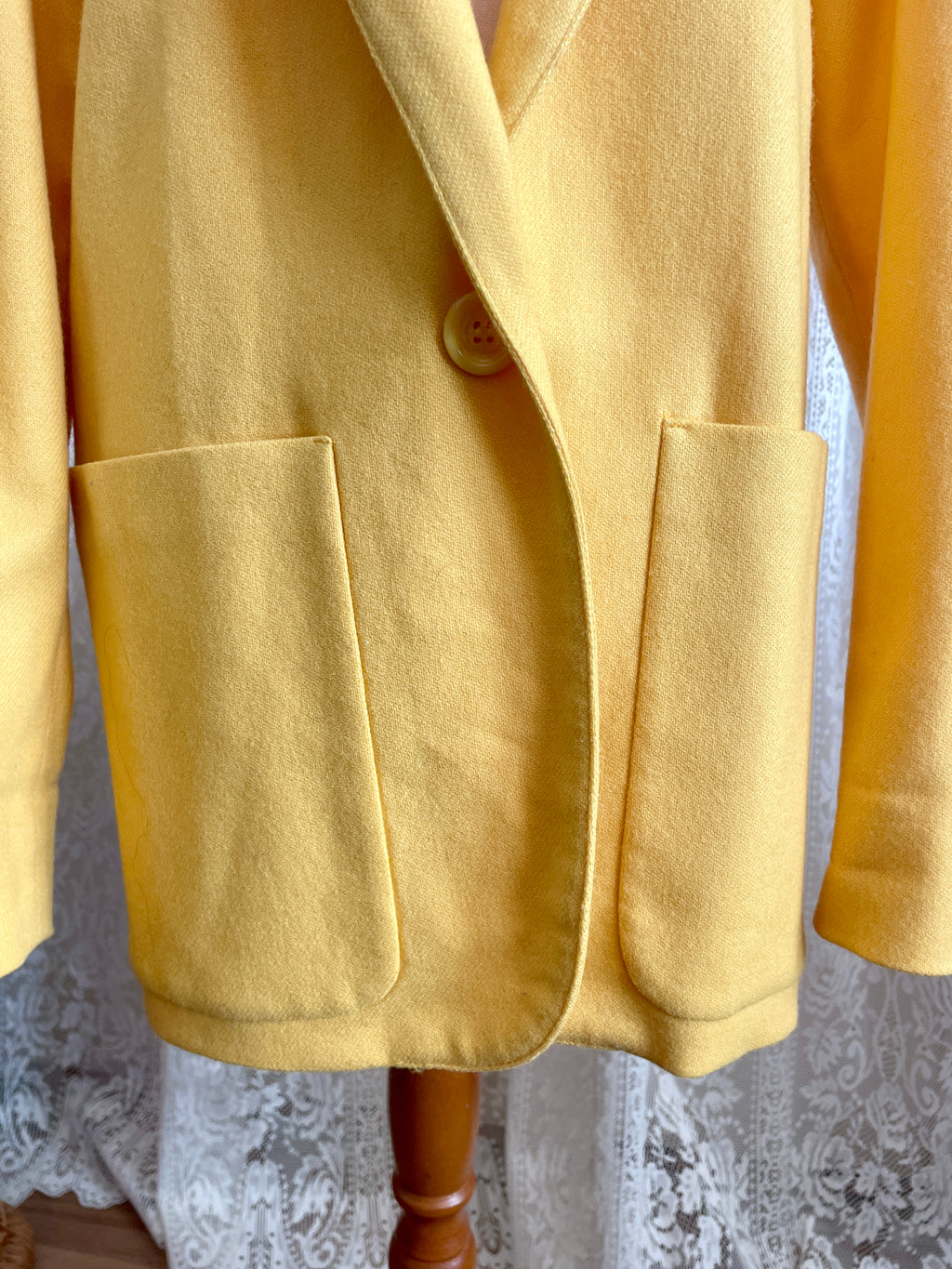 Vintage 1980s KGR 100% Pure New Wool Longline Blazer (Made in USA) - Size AU 10