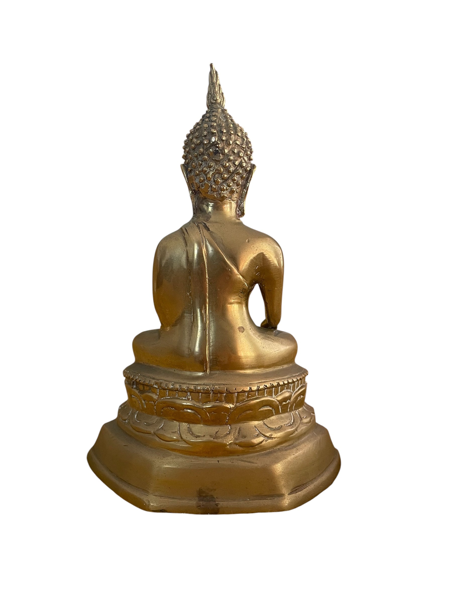 Hollow Brass Buddha Statue 17cm