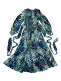 Tropical Long Sleeved Maxi Dress XL