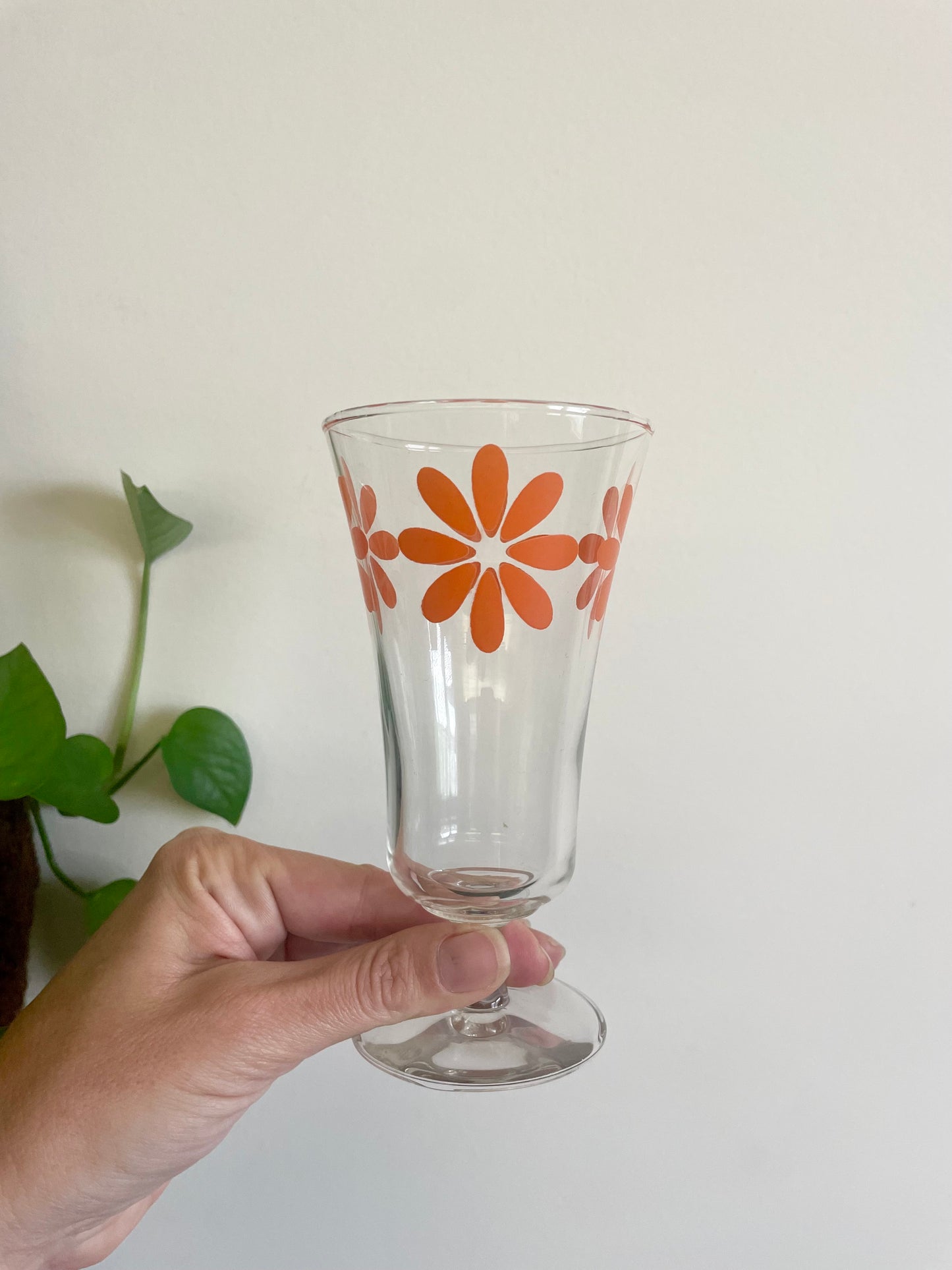 Trio of Retro Stemmed Glasses