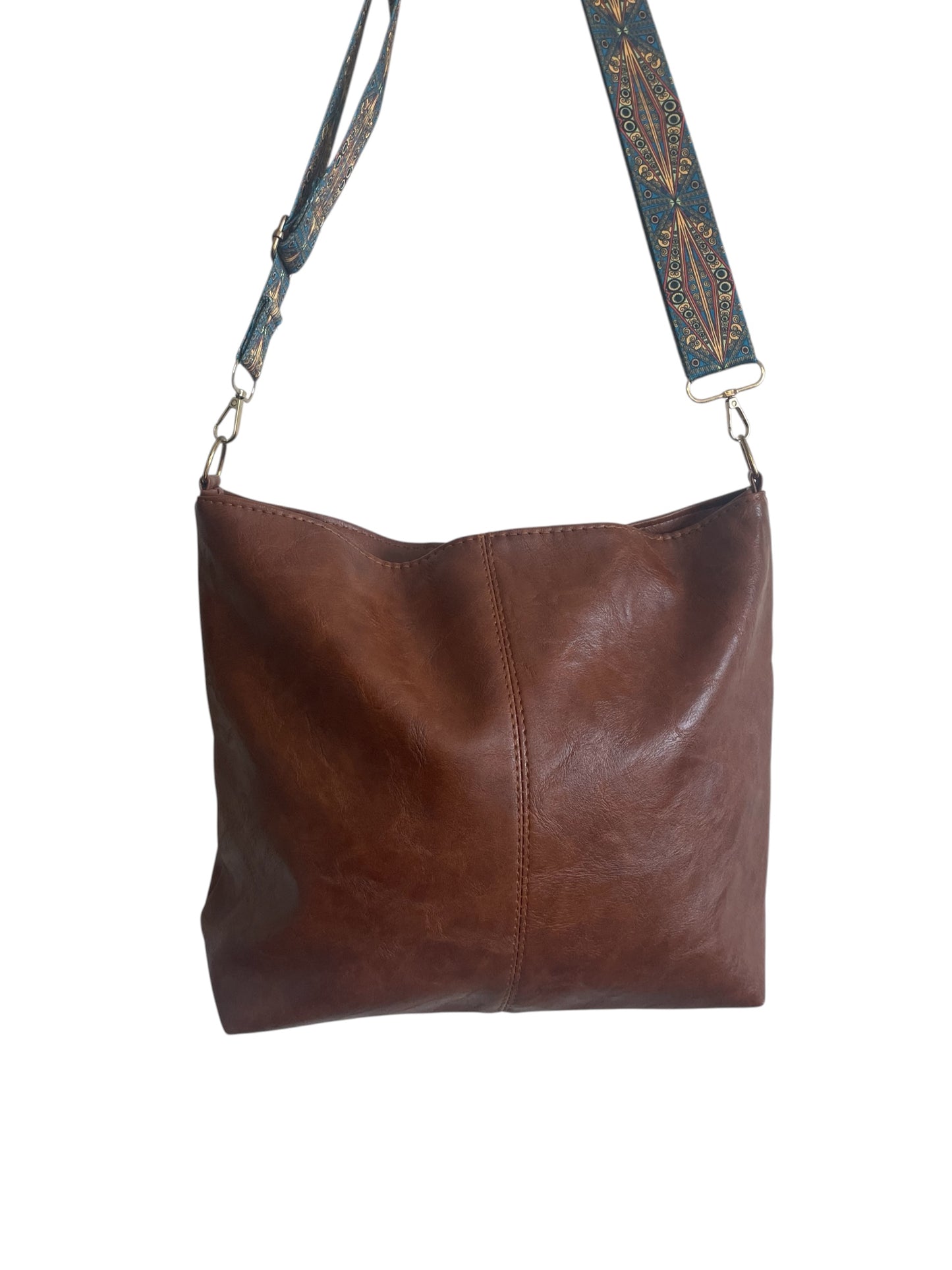 Faux Leather Chocolate Brown Bag