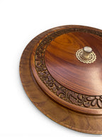 Wood look relish sectional tray with lid