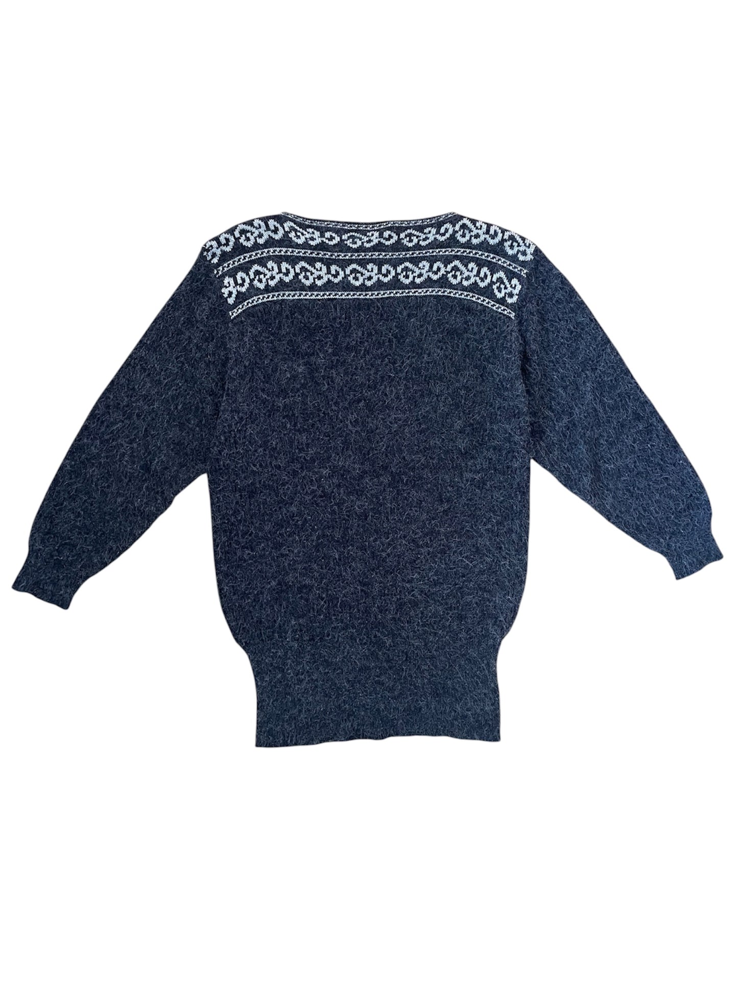 80s Vintage Wool Blend Sweater Dress