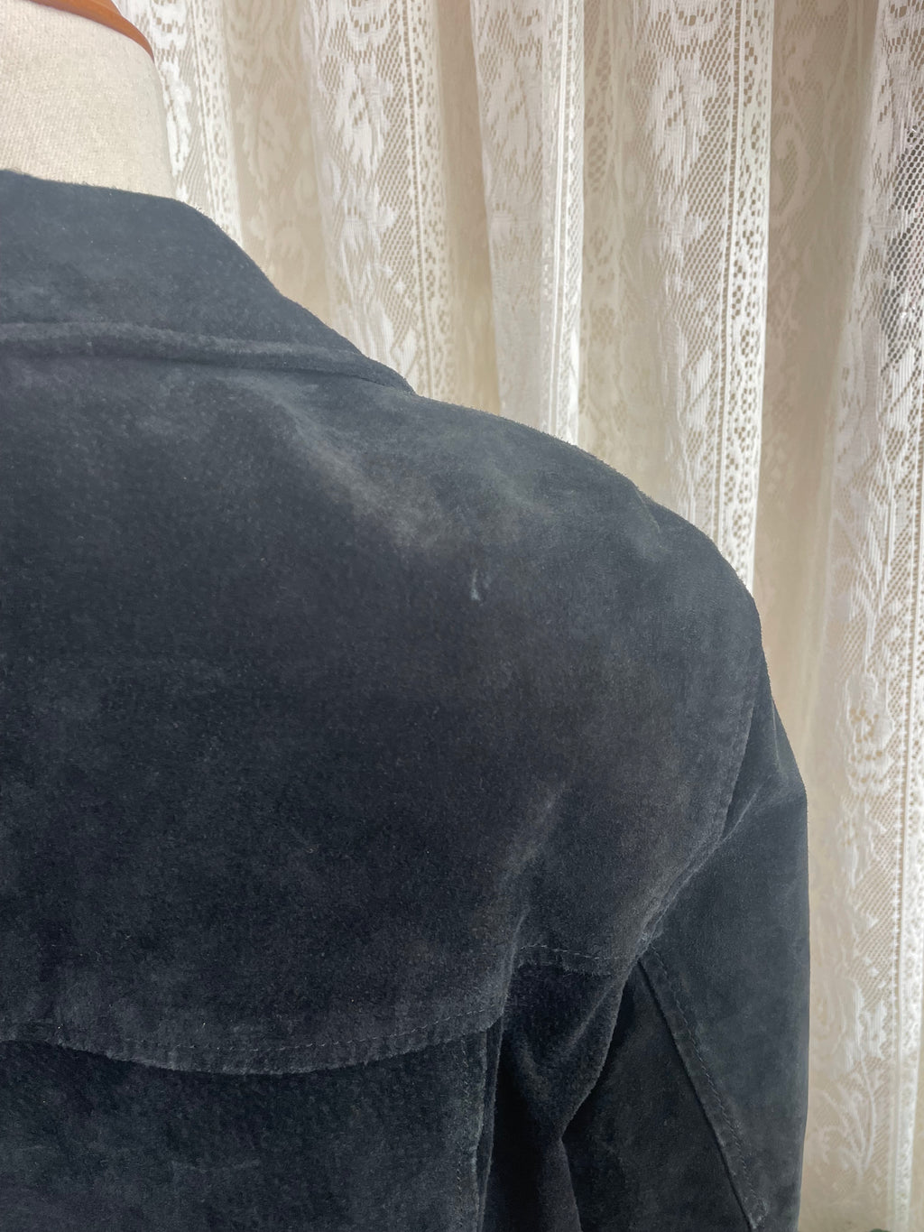 Black suede jacket Sz 12