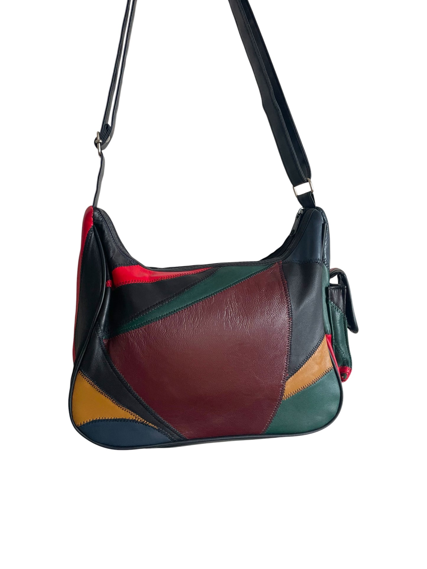 Patch Faux Leather Handbag