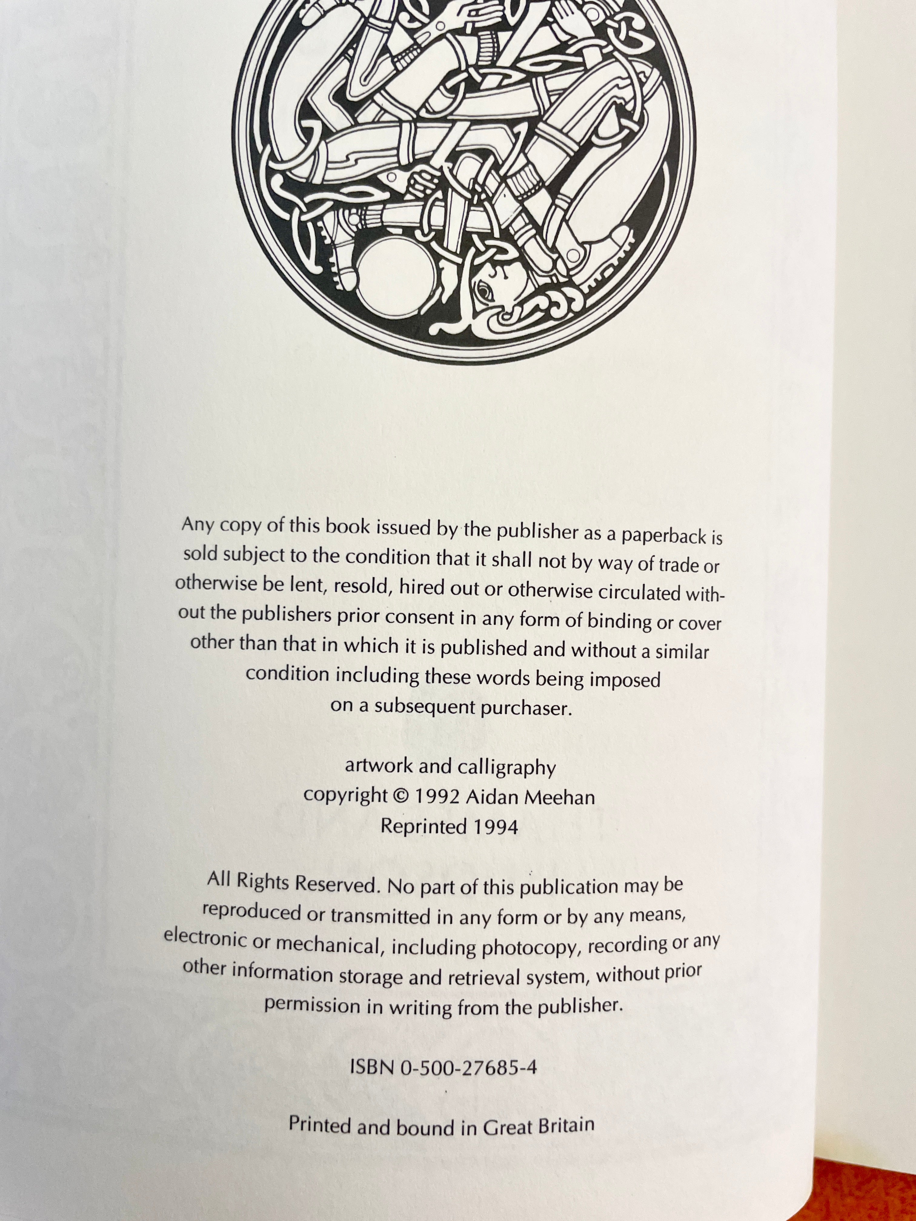 Vintage 1994 Celtic Design: Illuminated Letters Paperback by Aidan Meehan