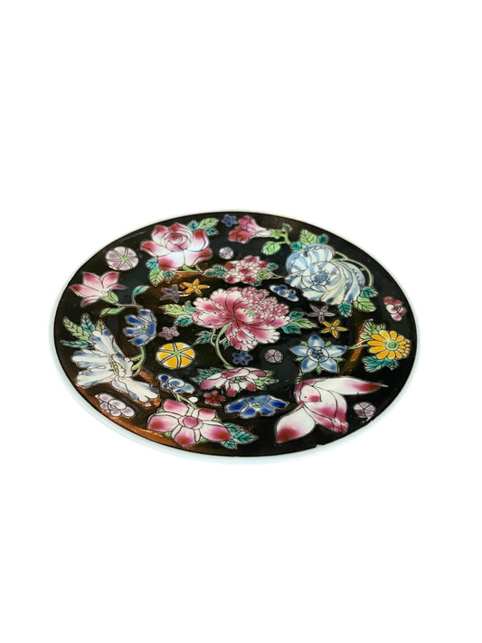 VTG Camille Noir Mille Fleur Porcelain Dish