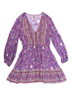 Boho Long Sleeve Mini Dress