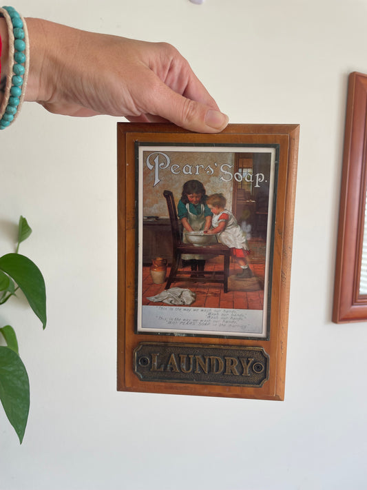 Pears Soap Vintage Memorabilia Frame Print & Plaque Set