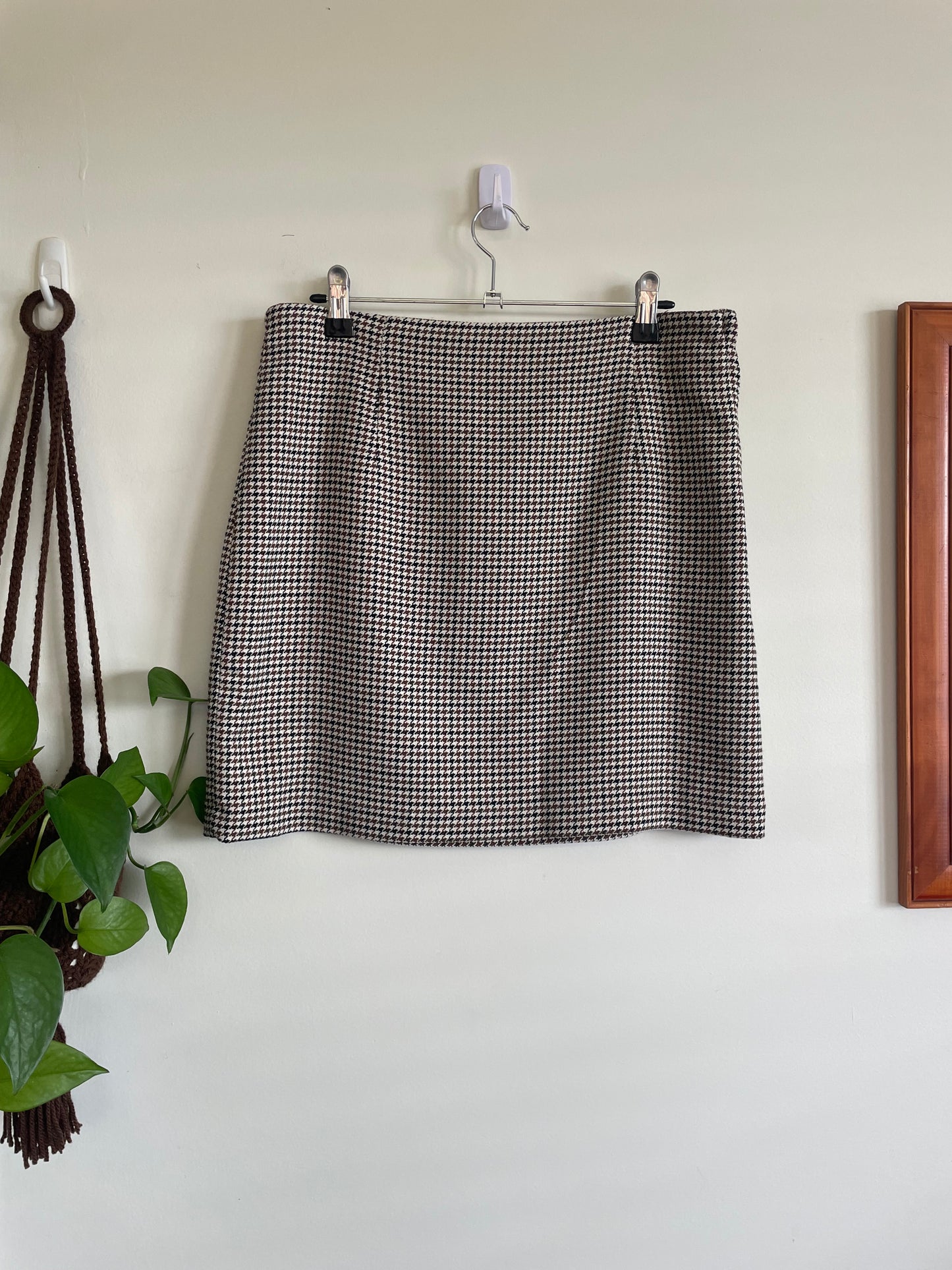 Houndstooth pattern mini Skirt - Sz 12