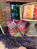 Boho Patchwork Bag - Pink