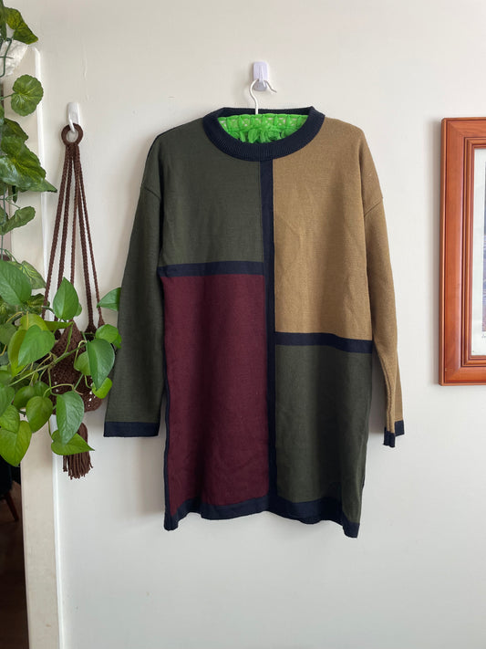 Colour Block Vintage 90s Knit Jumper