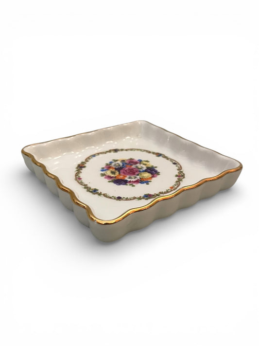 Vintage Square Lady Hamilton Trinket Dish