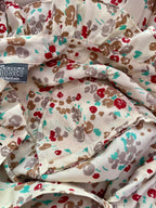 Vintage Alexon Sportset British Prairie Dress – High Neck Ruffle Floral Midi - Sz 12
