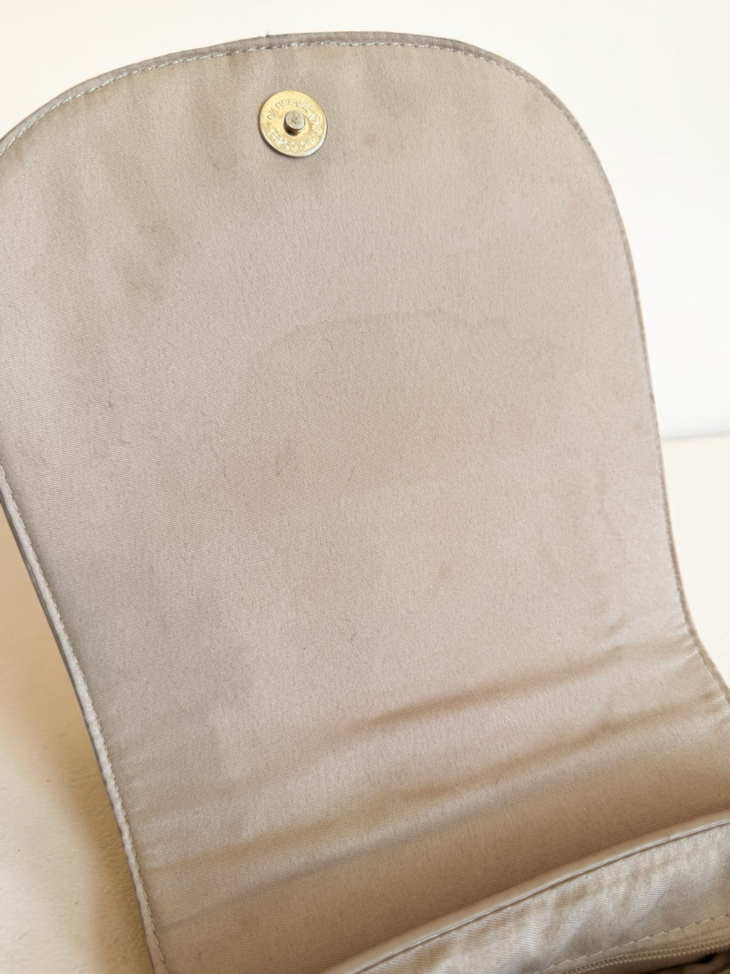 Sportsgirl Boho Faux Suede Saddle Crossbody Bag Whipstitch Detail Beige