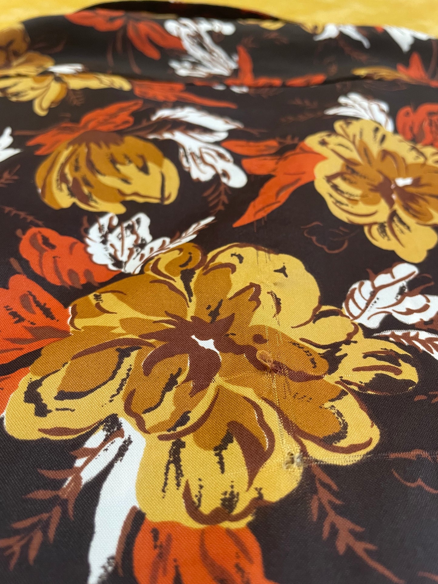 Vintage Warm Tone Floral Long Sleeve Blouse