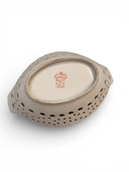 Floral Poppy Trinket Dish with Gold Trims