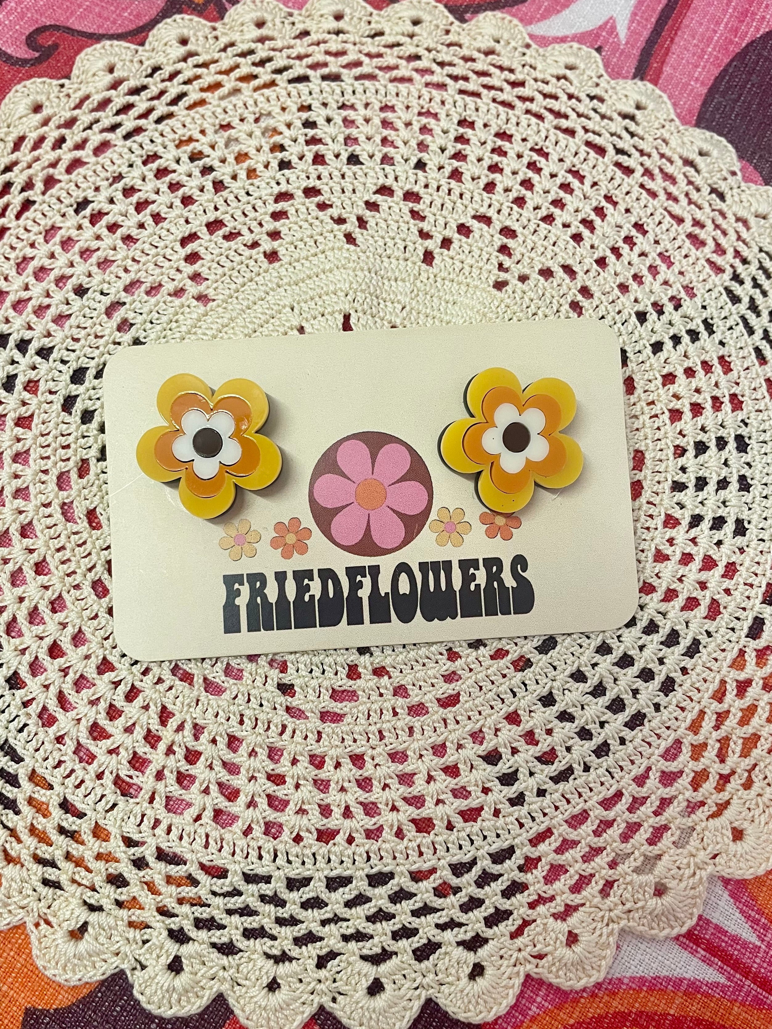 Retro Groovy Flower stud earrings