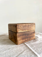Hand Carved Small Wooden Trinket Box