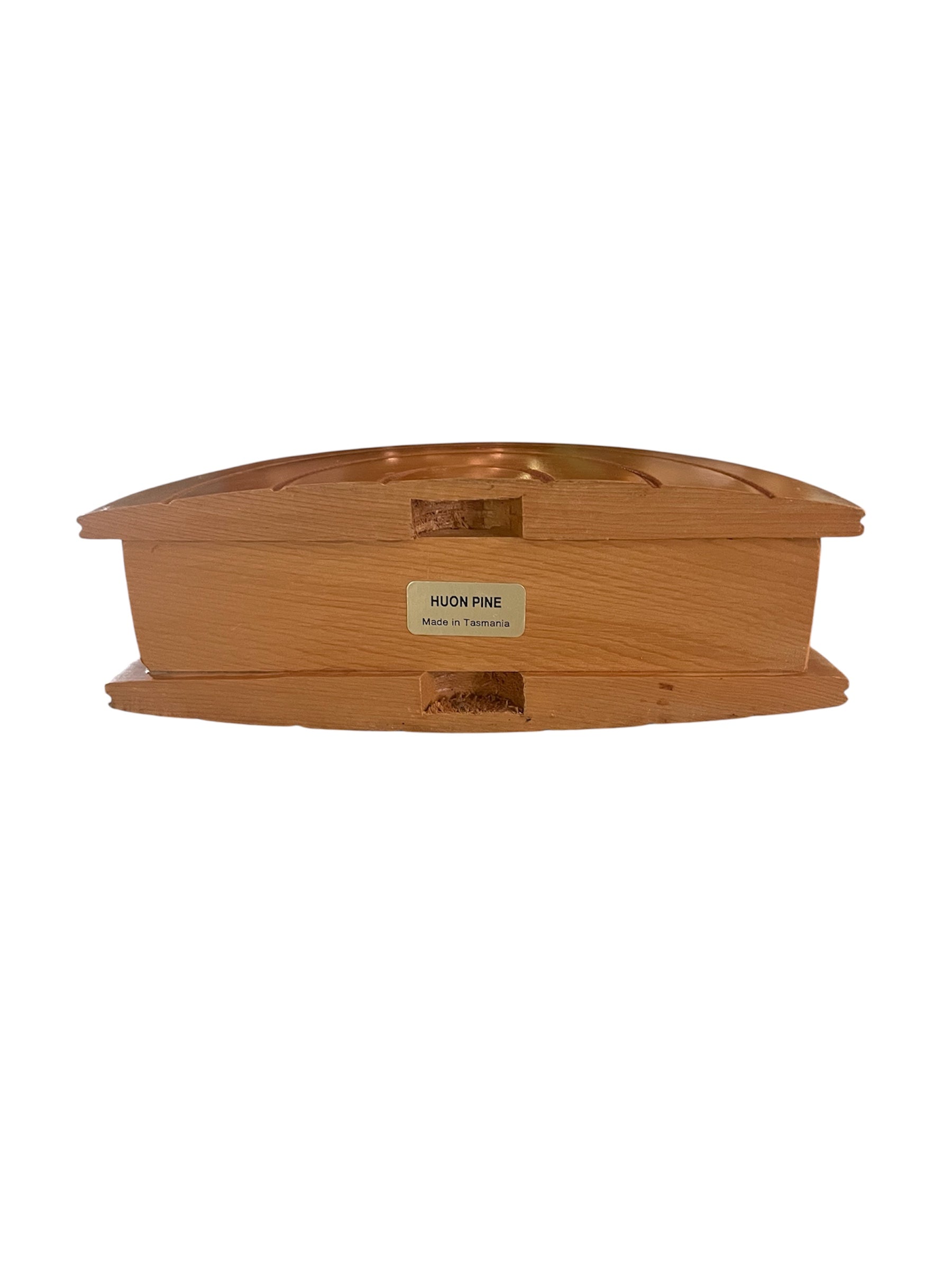 Rare Tasmanian Huon Pine Hand carved Napkin/Letter Holder