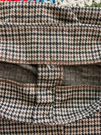 Houndstooth Pattern Button front Stretch Mini Skirt