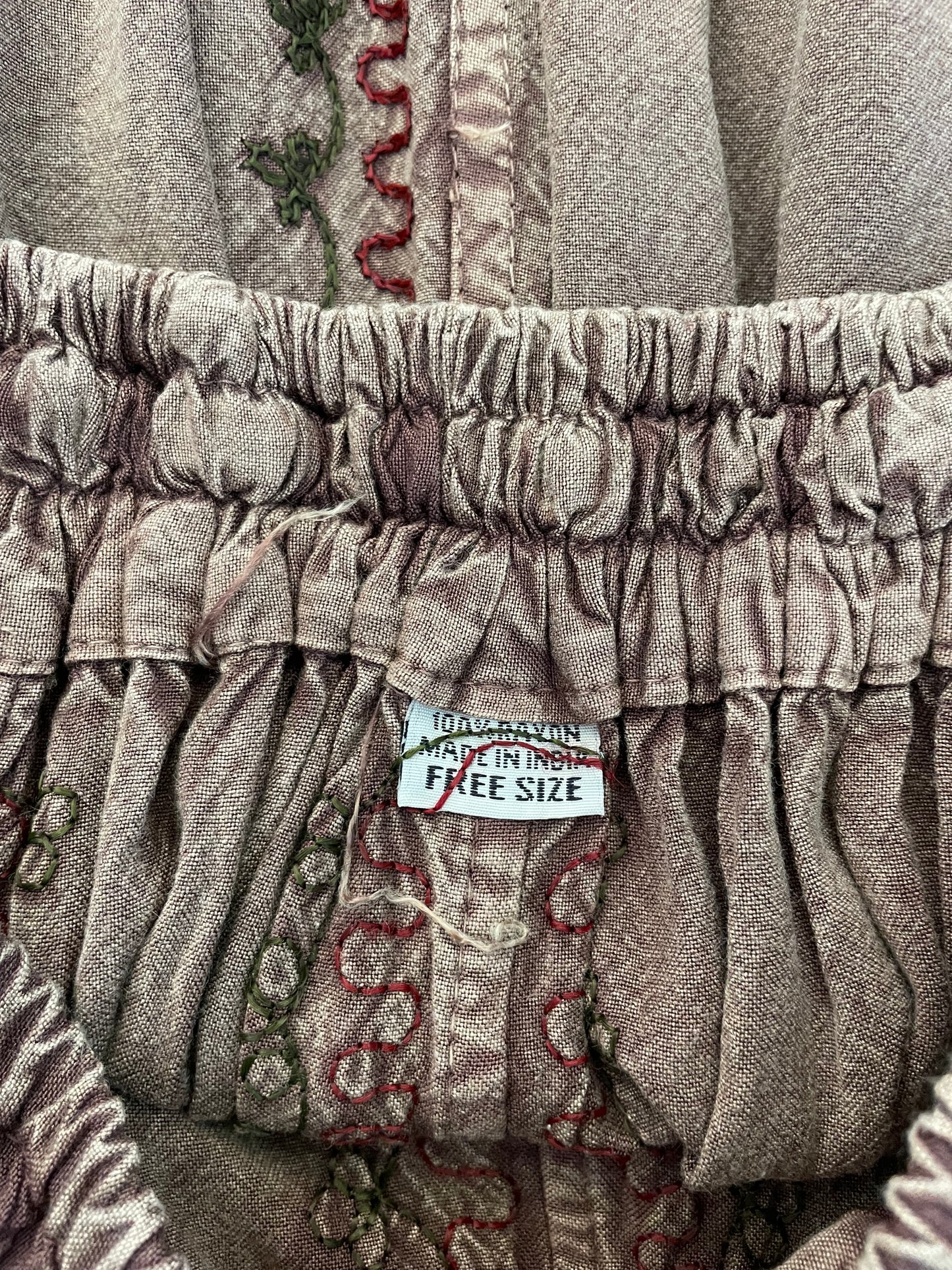 Indian Embroidered & Patch Maxi Skirt